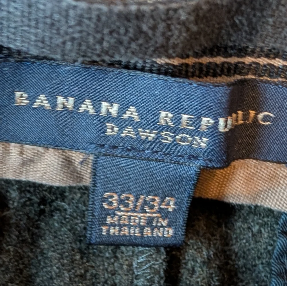 Vintage Banana Republic Dawson Wide Leg Wool Pants Trousers Cargo Green Grey Y2k